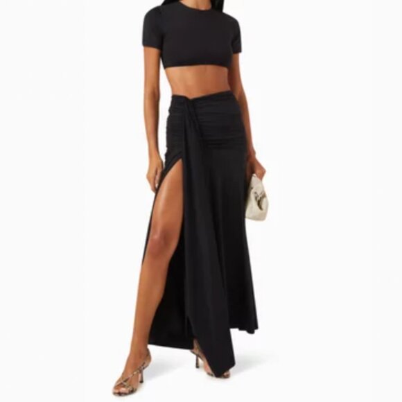 NWT Maygel Coronel Karmairi Maxi Skirt Black One Size - Picture 1 of 7